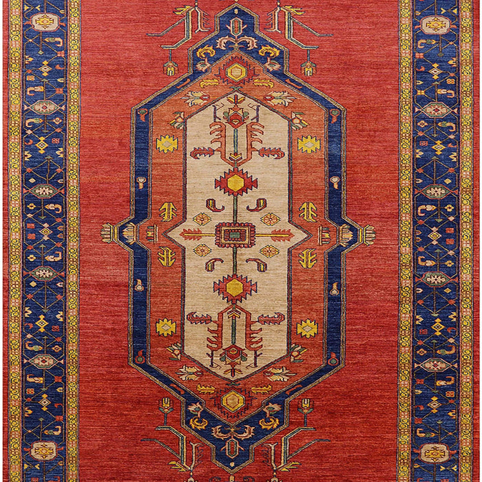 Mid-Century Modern Red Oriental Rug, urb2152