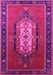 Machine Washable Oriental Pink Industrial Rug, wshurb2152pnk