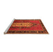 Sideview of Machine Washable Oriental Orange Industrial Area Rugs, wshurb2152org