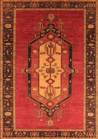 Oriental Orange Industrial Rug, urb2152org