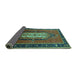 Sideview of Oriental Turquoise Industrial Rug, urb2152turq