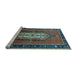 Sideview of Machine Washable Oriental Light Blue Industrial Rug, wshurb2152lblu