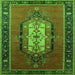 Square Oriental Green Industrial Rug, urb2152grn