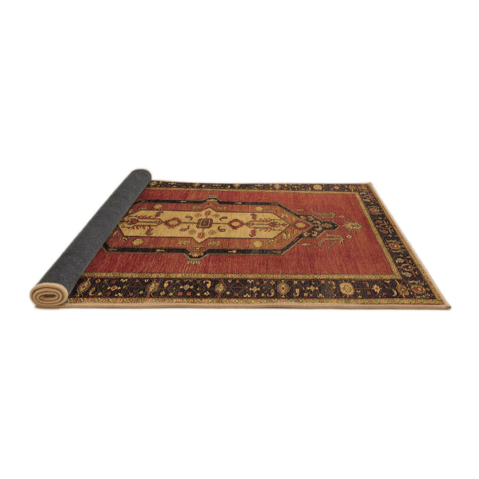 Sideview of Oriental Brown Industrial Rug, urb2152brn