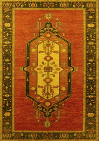 Oriental Yellow Industrial Rug, urb2152yw