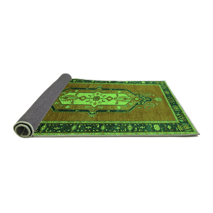 Sideview of Oriental Green Industrial Rug, urb2152grn