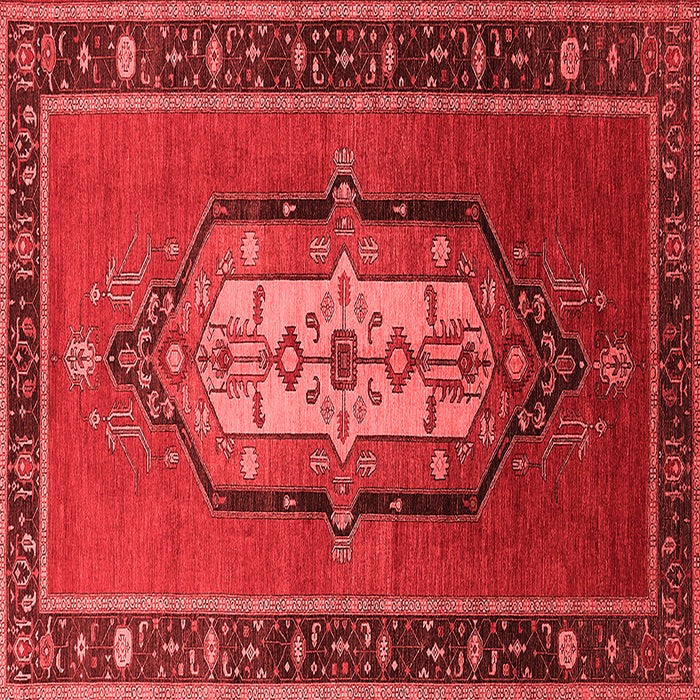 Machine Washable Oriental Red Industrial Rug, wshurb2152red