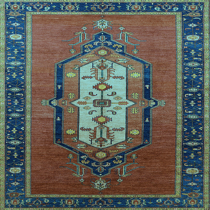 Square Oriental Light Blue Industrial Rug, urb2152lblu