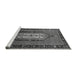 Sideview of Machine Washable Oriental Gray Industrial Rug, wshurb2152gry