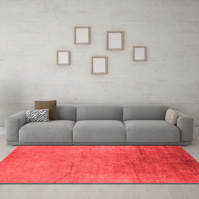 Industrial Red Washable Rugs