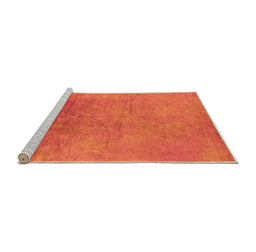 Sideview of Machine Washable Oriental Orange Industrial Area Rugs, wshurb2153org