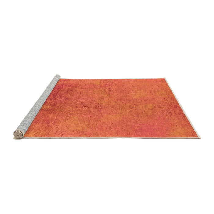 Sideview of Machine Washable Oriental Orange Industrial Area Rugs, wshurb2153org