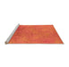 Sideview of Machine Washable Oriental Orange Industrial Area Rugs, wshurb2153org