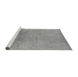 Sideview of Machine Washable Oriental Gray Industrial Rug, wshurb2153gry