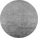 Round Oriental Gray Industrial Rug, urb2153gry