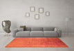 Machine Washable Oriental Orange Industrial Area Rugs in a Living Room, wshurb2153org