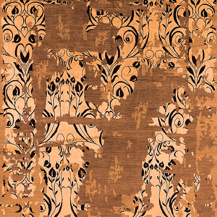 Oriental Orange Industrial Rug, urb2154org