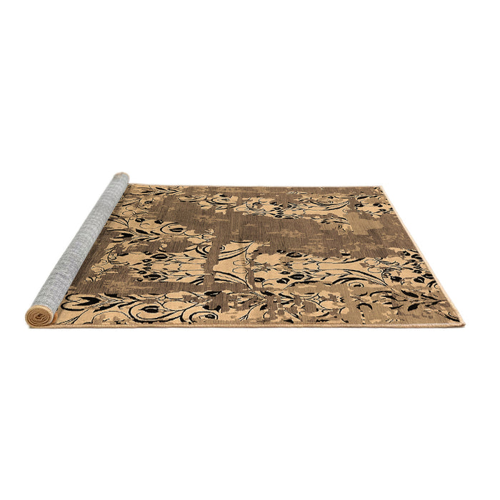 Sideview of Machine Washable Oriental Brown Industrial Rug, wshurb2154brn