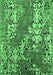 Machine Washable Oriental Emerald Green Industrial Area Rugs, wshurb2154emgrn