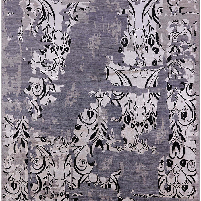 Mid-Century Modern Purple Oriental Rug, urb2154