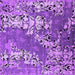 Square Machine Washable Oriental Purple Industrial Area Rugs, wshurb2154pur