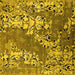 Square Oriental Yellow Industrial Rug, urb2154yw