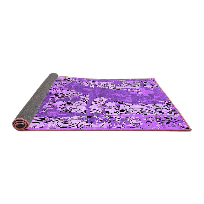 Sideview of Oriental Purple Industrial Rug, urb2154pur