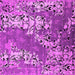 Square Machine Washable Oriental Pink Industrial Rug, wshurb2154pnk