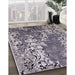 Mid-Century Modern Purple Oriental Rug in Family Room, urb2154