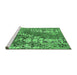 Sideview of Machine Washable Oriental Emerald Green Industrial Area Rugs, wshurb2154emgrn