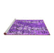 Sideview of Machine Washable Oriental Purple Industrial Area Rugs, wshurb2154pur