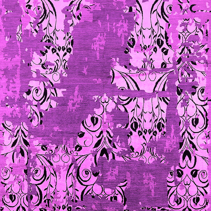 Machine Washable Oriental Pink Industrial Rug, wshurb2154pnk