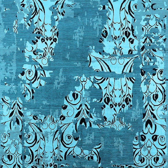 Oriental Light Blue Industrial Rug, urb2154lblu