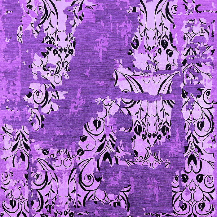 Machine Washable Oriental Purple Industrial Area Rugs, wshurb2154pur