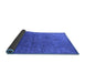 Sideview of Oriental Blue Industrial Rug, urb2155blu