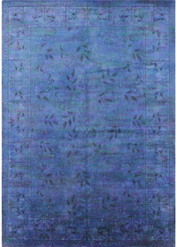 Mid-Century Modern Iceberg Blue Oriental Rug, urb2155