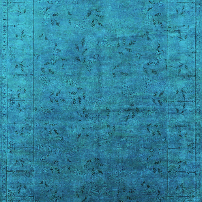 Machine Washable Oriental Turquoise Industrial Area Rugs, wshurb2155turq