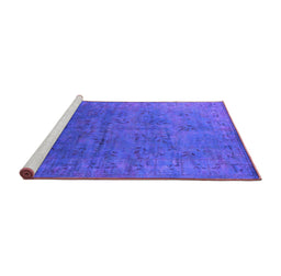 Sideview of Machine Washable Oriental Purple Industrial Area Rugs, wshurb2155pur