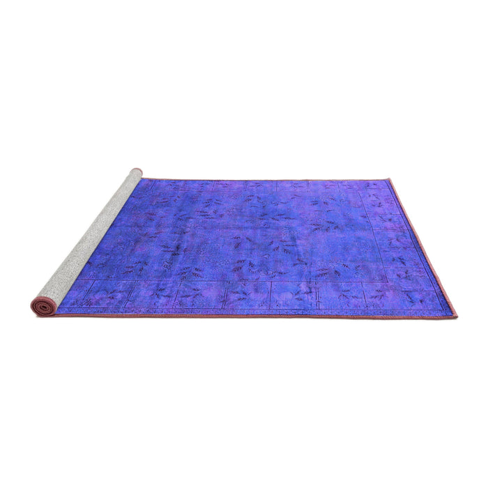 Sideview of Machine Washable Oriental Purple Industrial Area Rugs, wshurb2155pur