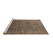 Sideview of Machine Washable Oriental Brown Industrial Rug, wshurb2155brn