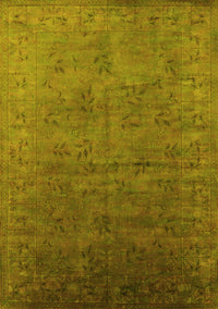 Oriental Yellow Industrial Rug, urb2155yw