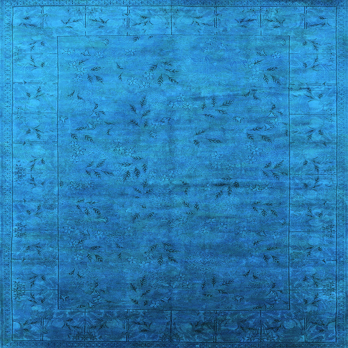 Square Oriental Light Blue Industrial Rug, urb2155lblu