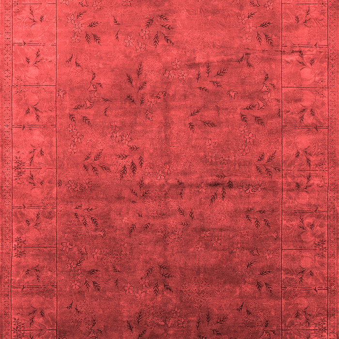 Machine Washable Oriental Red Industrial Rug, wshurb2155red
