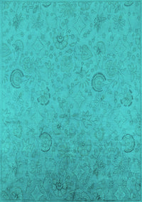 Oriental Turquoise Industrial Rug, urb2156turq