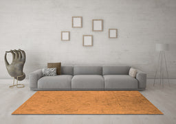 Machine Washable Oriental Orange Industrial Area Rugs in a Living Room, wshurb2156org