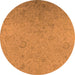 Round Oriental Orange Industrial Rug, urb2156org