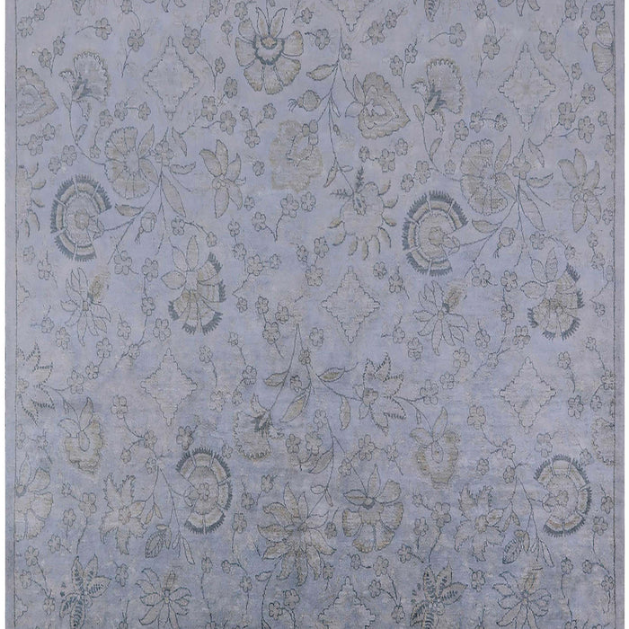 Mid-Century Modern Light Slate Gray Oriental Rug, urb2156