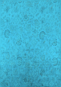 Oriental Light Blue Industrial Rug, urb2156lblu