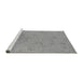 Sideview of Machine Washable Oriental Gray Industrial Rug, wshurb2156gry