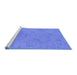 Sideview of Machine Washable Oriental Blue Industrial Rug, wshurb2156blu